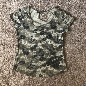 Harley skull camo tee